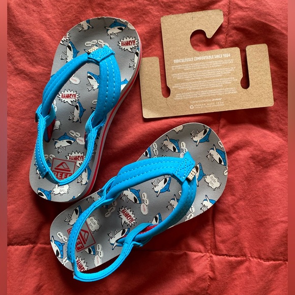 NWT Reef “Little Ahi” toddler flip-flops - US size 7/8 (little kids) - Picture 6 of 9